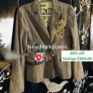 🐢  jacket with embroidery. *New Markdowns, 80% off
